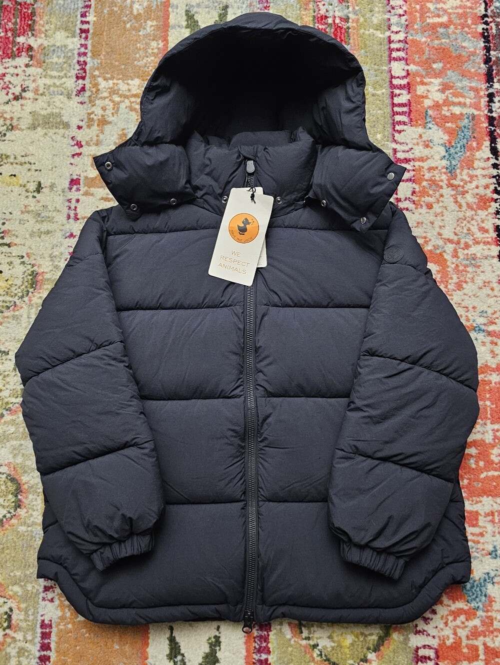Save The Duck Women's Ultra Light Jacket Black 100% Animal Free 3/M-L Plumtech